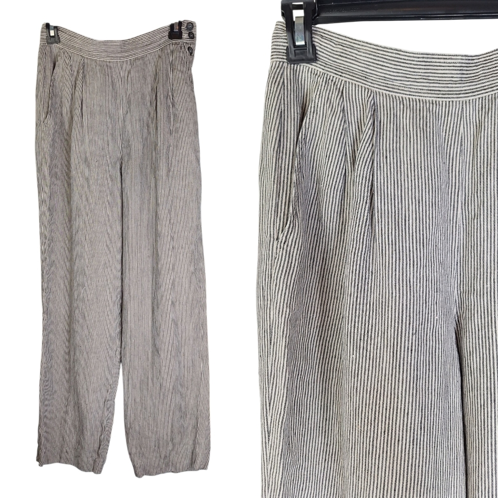 Vintage 90s Dana Buchman High Waist Striped Pants Womens 26x27 Circus Conductor